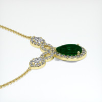1.90 Ct. Emerald Necklace, 18K Yellow Gold 3