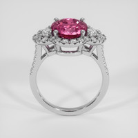 3.84 Ct. Purplish Pink Rhodolite Garnet Ring, Platinum 950 3
