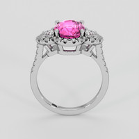 3.09 Ct. Pink Sapphire Ring, Platinum 950 3
