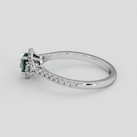 0.99 Ct. Bluish Green Sapphire Ring, Platinum 950 4