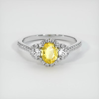 0.65 Ct. Yellow Sapphire Ring, Platinum 950 1