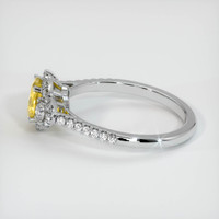 0.65 Ct. Yellow Sapphire Ring, Platinum 950 4