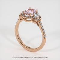 1.58 Ct. Pink Sapphire Ring, 14K Rose Gold 2