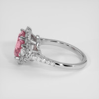 2.78 Ct. Pink Malaya Garnet Ring, 14K White Gold 4