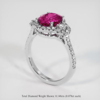 2.05 Ct. Gemstone Ring, 14K White Gold 2