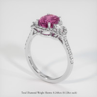 2.40 Ct. Sapphire Ring, 14K White Gold 2