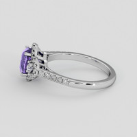 1.91 Ct. Violet Sapphire Ring, 14K White Gold 4