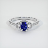 0.57 Ct. Sapphire Ring, 18K White Gold 1