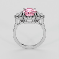 2.78 Ct. Pink Malaya Garnet Ring, 18K White Gold 3