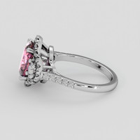2.78 Ct. Pink Malaya Garnet Ring, 18K White Gold 4
