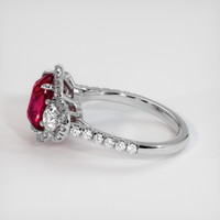 3.24 Ct. Ruby Ring, 18K White Gold 4
