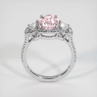 3.21 Ct. Pink Sapphire Ring, 18K White Gold 3