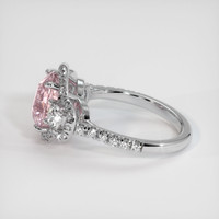 3.21 Ct. Pink Sapphire Ring, 18K White Gold 4