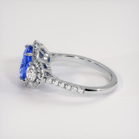 2.51 Ct. Blue Sapphire Ring, 18K White Gold 4