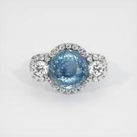 6.99 Ct. Sapphire Ring, 18K White Gold 1