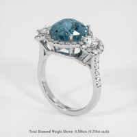 6.99 Ct. Sapphire Ring, 18K White Gold 2