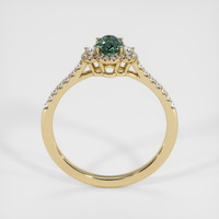 0.76 Ct. Bluish Green Sapphire Ring, 10K Yellow Gold 3