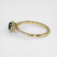 0.76 Ct. Bluish Green Sapphire Ring, 10K Yellow Gold 4