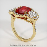 6.10 Ct. Ruby Ring, 14K Yellow Gold 2