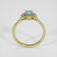 0.80 Ct. Bluish Green Sapphire Ring, 14K Yellow Gold 3