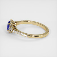 0.57 Ct. Blue Sapphire Ring, 18K Yellow Gold 4