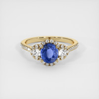 1.51 Ct. Sapphire Ring, 18K Yellow Gold 1