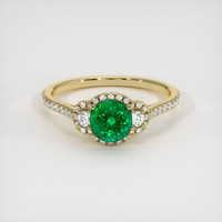 1.74 Ct. Emerald Ring, 18K Yellow Gold 1