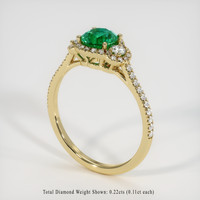 1.74 Ct. Emerald Ring, 18K Yellow Gold 2