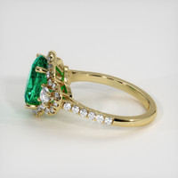 2.56 Ct. Emerald Ring, 18K Yellow Gold 4