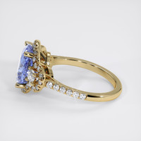 4.00 Ct. Blue Sapphire Ring, 18K Yellow Gold 4