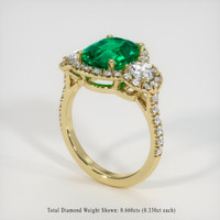 3.00 Ct. Emerald Ring, 18K Yellow Gold 2