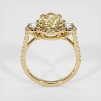 4.16 Ct. Bi Color Sapphire Ring, 18K Yellow Gold 3