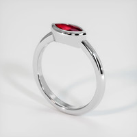 0.57 Ct. Ruby Ring, Platinum 950 2