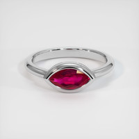 1.24 Ct. Ruby Ring, Platinum 950 1