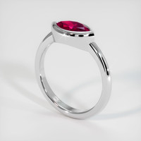 1.24 Ct. Ruby Ring, Platinum 950 2