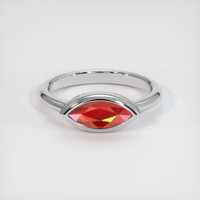 1.50 Ct. Ruby Ring, Platinum 950 1