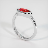 1.50 Ct. Ruby Ring, Platinum 950 2