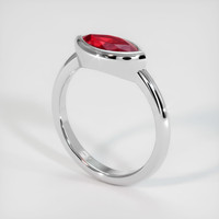 1.31 Ct. Ruby Ring, Platinum 950 2