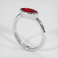 1.36 Ct. Ruby Ring, Platinum 950 2
