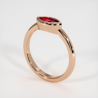 0.57 Ct. Ruby Ring, 14K Rose Gold 2