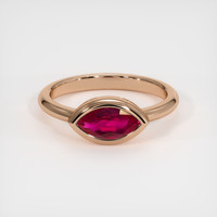 1.24 Ct. Ruby Ring, 14K Rose Gold 1