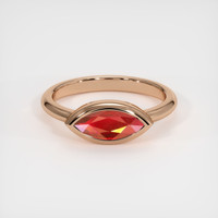1.50 Ct. Ruby Ring, 14K Rose Gold 1