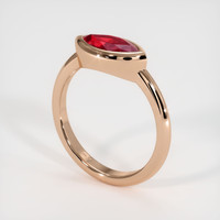 1.31 Ct. Ruby Ring, 14K Rose Gold 2