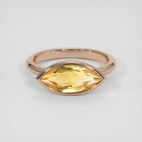 2.52 Ct. Peach Citrine Ring, 18K Rose Gold 1
