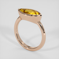 2.52 Ct. Peach Citrine Ring, 18K Rose Gold 2