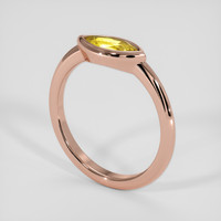 1.33 Ct. Yellow Sapphire Ring, 18K Rose Gold 2