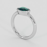 1.67 Ct. Bluish Green Sapphire Ring, 10K White Gold 2
