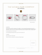 Ruby Ring 1.07 Ct. 14K White Gold Appraisal