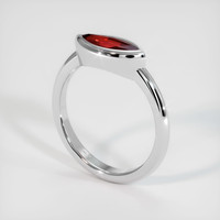 1.13 Ct. Ruby Ring, 14K White Gold 2