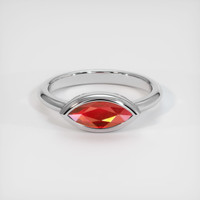 1.50 Ct. Ruby Ring, 14K White Gold 1